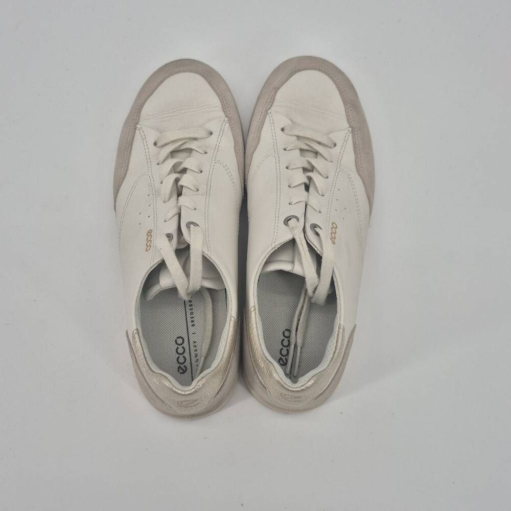 ECCO Women’s Street Lite Court White Sneaker Size 8.5 - Picture 4 of 6